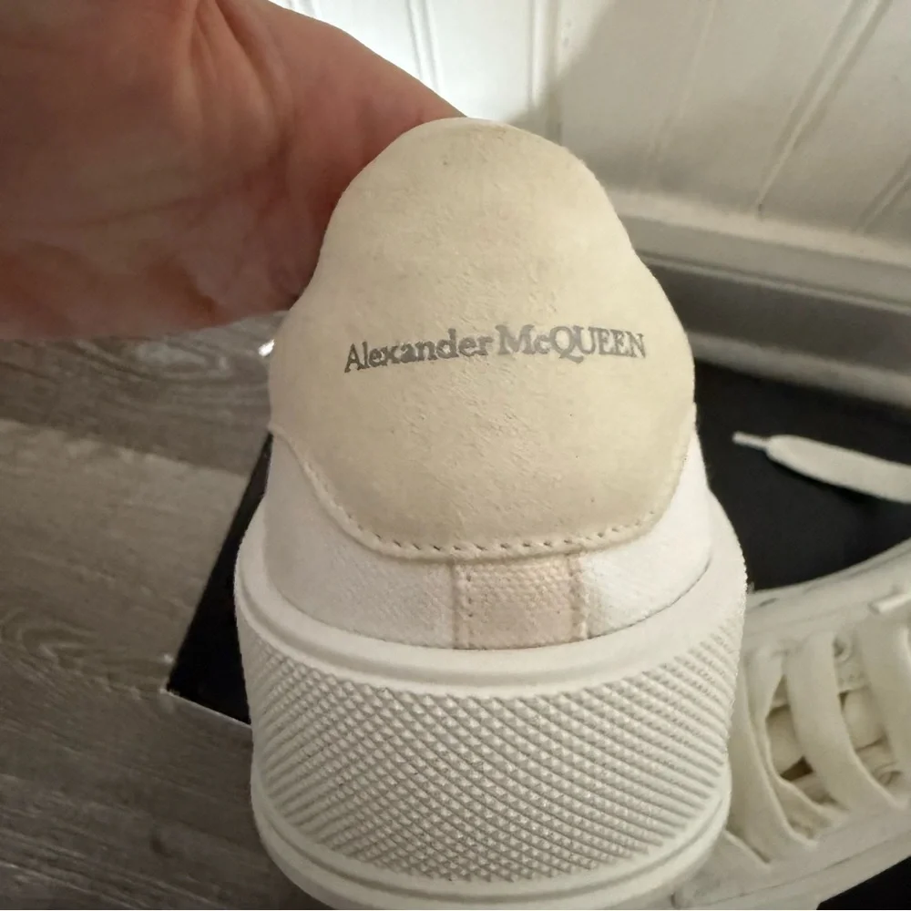 ❗️SOLD❗️Alexander McQueen Deck Plimsoll Canvas & Suede Sneakers white - Picture 7 of 11